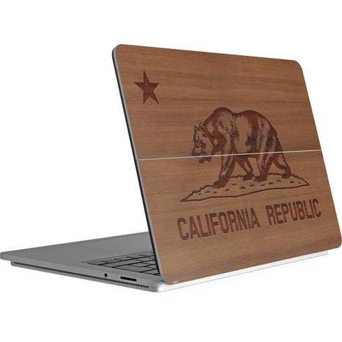 California Wood Flag Surface Laptop Studio Skin